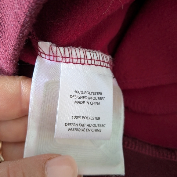 WLKN Burgundy Oversized Hoodie with Embroidered Logo – Size XS #132 - Picture 5 of 7